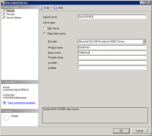 SQL Server Linked Server to Salesforce