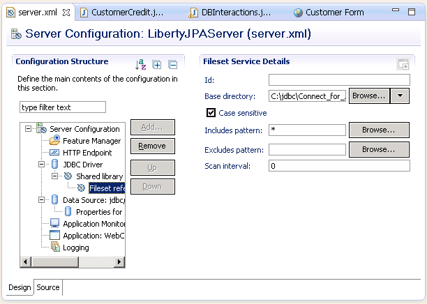 Set DataDirect SQL Server JDBC Shared Library in WLP