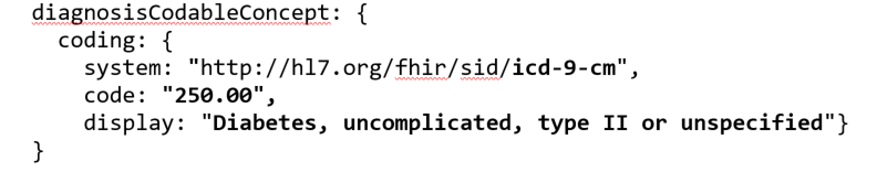 DiagnosisCodableConcept - Diabetes - v1